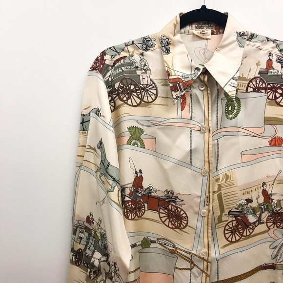 90s Vintage Hermes Blouse - Picture 4 of 4